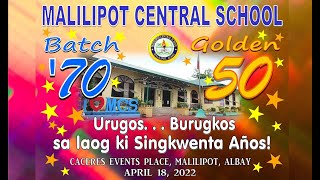 MALILIPOT CENTRAL SCHOOL CLASS 1970 REUNION 2022 [upl. by Llemar]