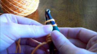 Left Handed Knitting Caston Part 2 Provisional Caston [upl. by Trela]