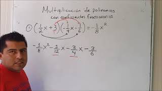 Multiplicación de polinomios con coeficientes fraccionarios paso a paso [upl. by Eiramanna784]