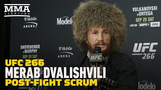 Merab Dvalishvili On Marlon Moraes Win ‘You’ve Got To Kill Me Stop Me’  UFC 266  MMA Fighting [upl. by Damek27]