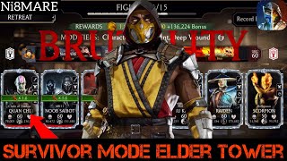 Cos Quan Chi Scorpion amp Noob Saibot MK11  Survivor Mode elder Tower  MK Mobile [upl. by Grubman]