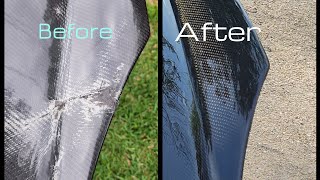 How to Restore Faded Broken Carbon Fiber Vented Hood  G35 Part 1 [upl. by Giza]