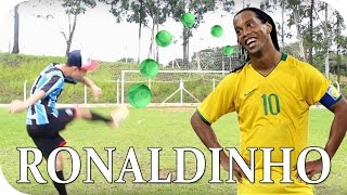 DESAFIO DO TRAVESSÃO COM EMBAIXADINHA A LÁ RONALDINHO GAUCHO [upl. by Peggy]