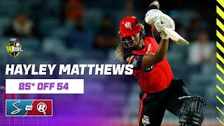 Match Winner Matthews Hits 85 Not Out to Power Gades to Victory  WBBL10 [upl. by Hulburt]