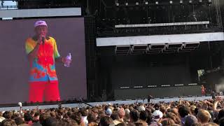 Tyler The Creator Roasts Fan who throws Shoe Lollapalooza 2018  Grant Park [upl. by Diarmid545]