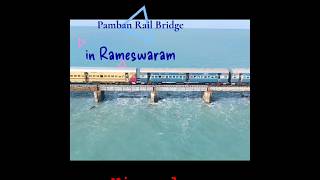 Pamban bridgerameshwaram trending viralshort travel southindia railway sea pamban [upl. by Lsil]