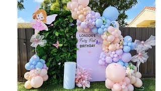 First Fairy Birthday Party  Tropical Grass Wall and Arch Backdrop [upl. by Erminia]