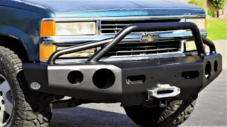 Buckstop Baja Front Bumper Install for Chevy Tahoe and Truck [upl. by Enyallij654]