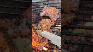 Barbecue pork chops food foryou barbecue cookingathome [upl. by Jael]