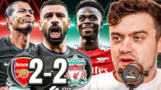 HUGE POINT FOR LIVERPOOL IN TITLE RACE ARSENAL 22 LIVERPOOL [upl. by Eitac352]