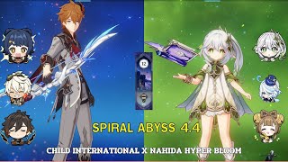 C0 Childe international X C0 Raiden hyperbloom  abyss 43  floor 129 star  genshin impact [upl. by Harehs]