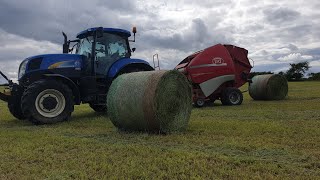 FIRST DAY OUT FOR THE WELGER ROUND BALER WILL THE NET WORK FIRST TIME [upl. by Htebzile]