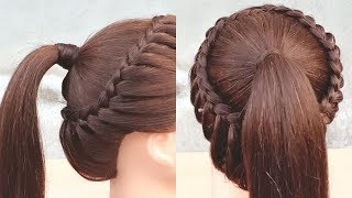 Beautiful hairstyle for collage girls  Easy braided hairstyle compilation  hair style girl [upl. by Imtiaz]