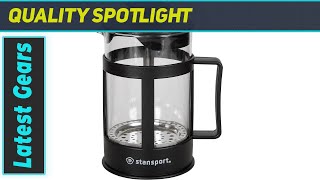 Stansport French Coffee Press 278 Black Elevate Your Camping Coffee Experience [upl. by Morville357]