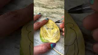 Khatu Shyam on Money plant 🌱 art khatushyam shortvideo shorts khatu easydrawing creative [upl. by Ynwat]