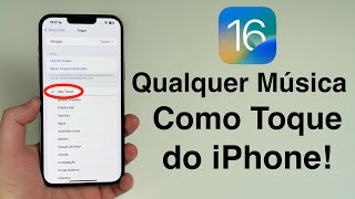 iOS 16 Como Colocar QUALQUER Música como Toque do iPhone  De Graça [upl. by Neiviv96]