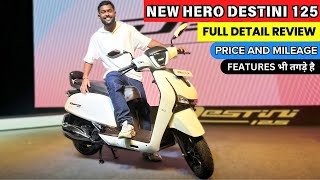 Hero Destini 125 review  New 2024 Model Scooty  Price Mileage and Features [upl. by Chenay241]