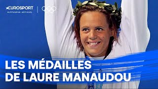 JEUX OLYMPIQUES  Les médailles de Laure Manaudou à Athènes 2004 [upl. by Dyanne]