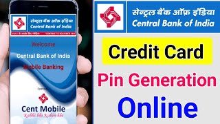 Central Bank of India credit Card pin generate online 2022Central Bank credit card pin generation [upl. by Nerrat]