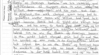 Yr7 Battle of Hastings Exemplar Essay 1 [upl. by Desta43]