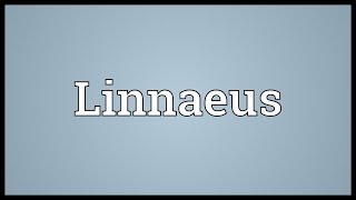 Linnaeus Meaning [upl. by Suirradal]