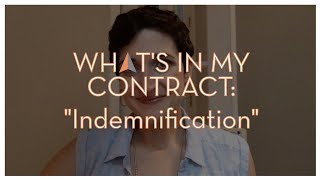 Whats In My Contract Indemnification  Minute Law  Spear IP [upl. by Pevzner]