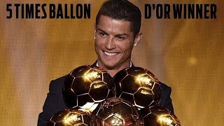 Cristiano Ronaldo  All Ballon dOr Awards 2008 2013 2014 2016 2017 [upl. by Htennek643]