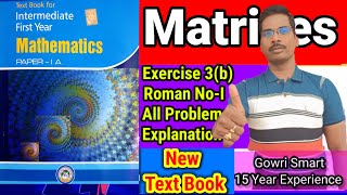 AP Intermediate 202425 Maths 1AChapter3 Matrices  Exercise 3b RomanNo1 Explanation [upl. by Mobley]