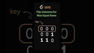 Leetcode 1072 Flip Columns For Maximum Number Of Equal Rows [upl. by Ambros]