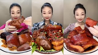 Eating Mukbang Belly Pork Fat Pork Skin Pork Meat Pork Legs And Stomach Pork [upl. by Rachael]