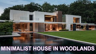 Modern Minimalist House Architecture With Beautiful Landscape in Woodlands [upl. by Aicilic]