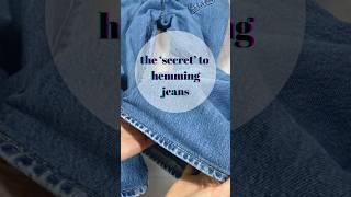 How to hem denim Avoid bulky seams [upl. by Nnaeoj]