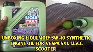 Liqui Moly 5w40 For Vespa sxl 125cc Scooters Fully Synthetic Engine Oil ll Shorts [upl. by Aidas]