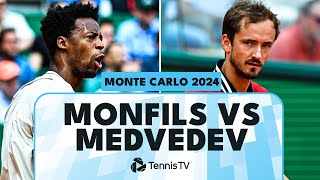 Gael Monfils vs Daniil Medvedev Match Highlights  Monte Carlo 2024 [upl. by Richella991]