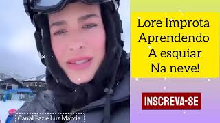 Lore Improta Aprendendo a esquiar na neve em Bariloche [upl. by Muiram]