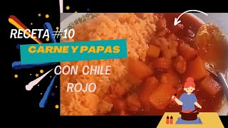 Receta 10 Chile rojo con carne y papas 🍽️🌶️😋 [upl. by Kaja]