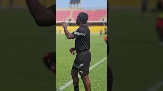 Laryea Kingston in training mood  Coach of Black Starlets [upl. by Harrak581]