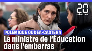 Polémique OudéaCastéra  La ministre de lÉducation dans lembarras [upl. by Shawnee]