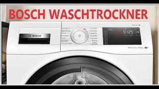 Waschtrockner Bosch WDU28513 106 kg 1400 Umin Ersteinrichtung [upl. by Asserat]