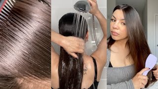 HOW TO GET RID OF OILY HAIR  Oily Hair Care Routine SHORTS [upl. by Llerehc]