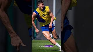 Why do footballers have curved legs football edit premierleague footballshorts edit [upl. by Lainey373]