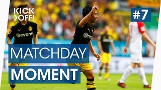 Shinji Kagawa scores wonder goal to break Bundesliga record  Augsburg v Dortmund [upl. by Christiana]