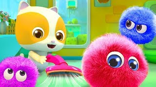 Baby Kitten Cleans the Dust  Cute Dust Song  Nursery Rhymes  Kids Songs  BabyBus [upl. by Ehsom352]