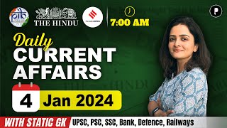 4 January Current Affairs 2024  Daily Current Affairs  Current Affairs Today [upl. by Goth557]