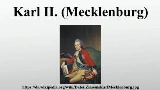 Karl II Mecklenburg [upl. by Pretrice]