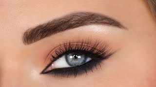 Trying the Reverse Cat Eye Technique  Black Eyeliner For Hooded Eyes [upl. by Acker]