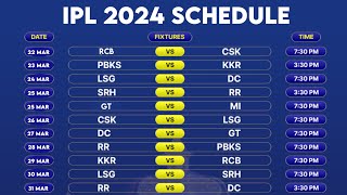 IPL 2024 Schedule  IPL 2024 Phase 1 Schedule  IPL 2024 Kab Chalu Hoga  IPL 2024 Start Date [upl. by Analed]