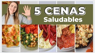 5 CENAS SALUDABLES ¡Que NO sean ENSALADAS 🤘 Recetas RealFooding Fáciles Rápidas y Económicas [upl. by Aiotal]