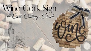 Wine Cork Sign  Wine Cork Cutting Hack  Easiest Way To Cut Corks  Short [upl. by Rik402]