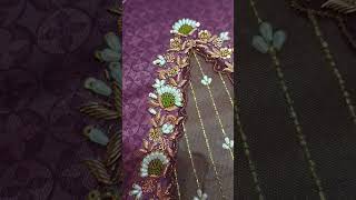 Simple work design 🔥🔥 song embroidery lovesong music fashion newmusic dress embroiderey [upl. by Siramay]